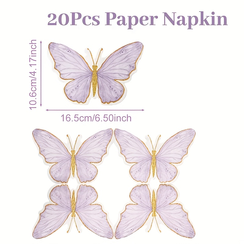 20pcs, Theme Paper Napkins, Pink Purple Paper Napkins, Baby Shower Party Supplies, Wedding Bridal Party Decor, Happy Birthday Party Decoration, Party Packs For Halloween、christmas
