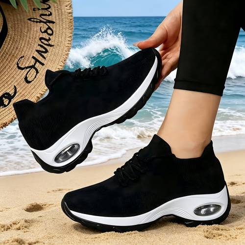 Zapatillas deportivas ortopédicas para mujer, zapatos de moda para caminar, zapatos casuales , zapatillas para correr en carretera, zapatillas de tenis antideslizantes y transpirables, zapatillas con cámara de aire de malla, soporte para el pie, adecuadas para correr, fitness, ropa de y atuendos casuales