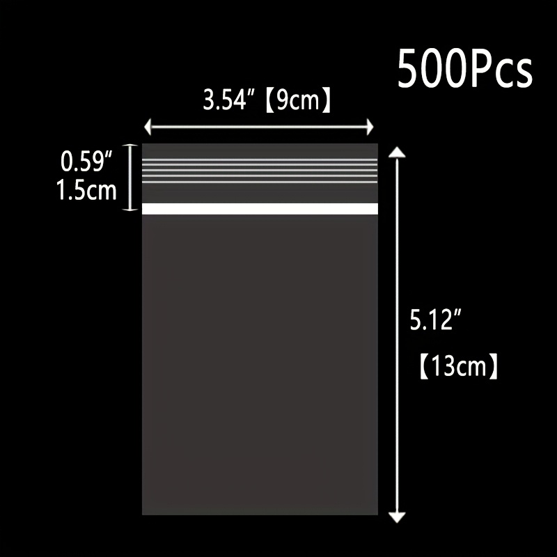 500pcs Plastic Packaging Bags with Reusable Sealed Closures