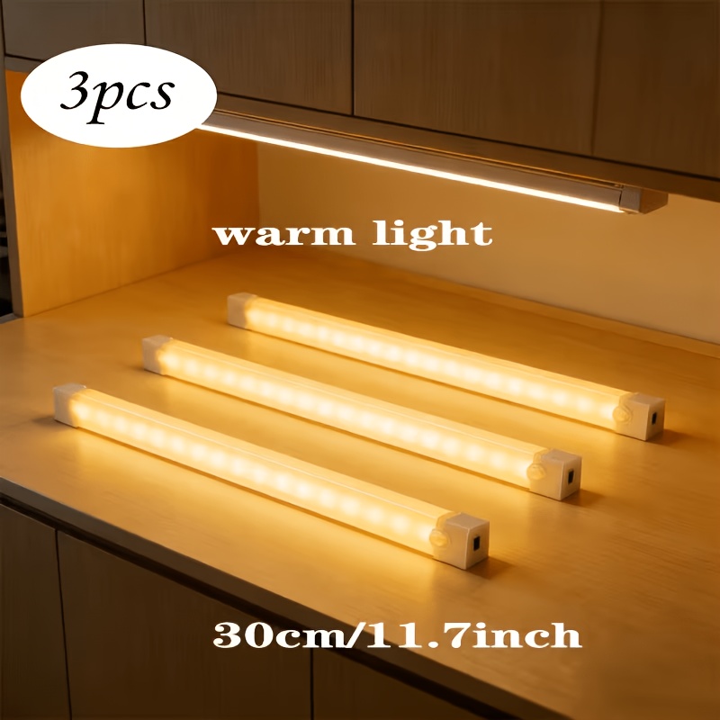 3-Pack Smart Night Light with Rechargeable Battery and Motion Sensor