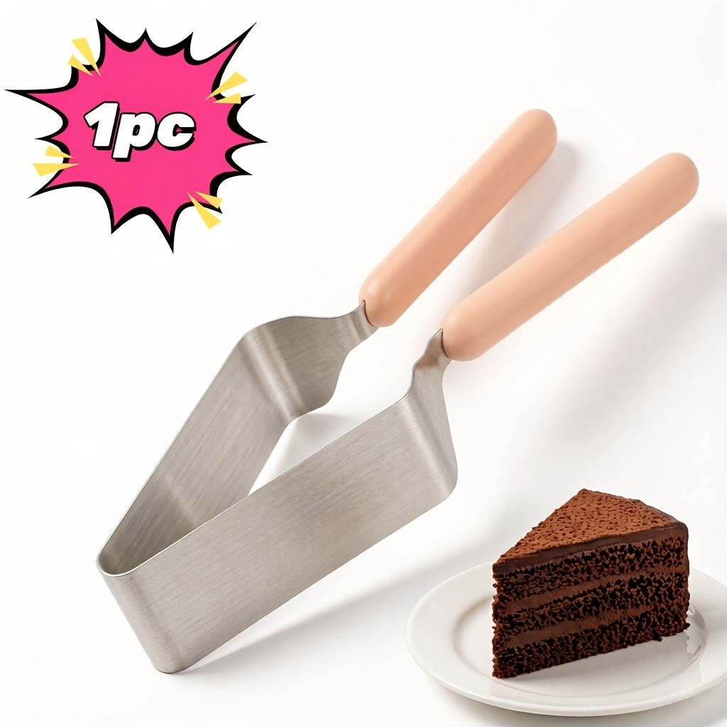 TEMU 1pc Stainless Steel Cake Cutter Slicer & Pie Server - Adjustable Cheesecake Divider With Double Non-slip Handle - Heavy-duty Pastry Slicing Tool