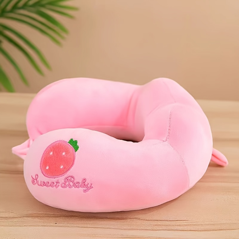 TEMU Travel U-shaped Neck Pillow Designed For Neck Support, Ideal For Airplanes And Car Rides For Adults