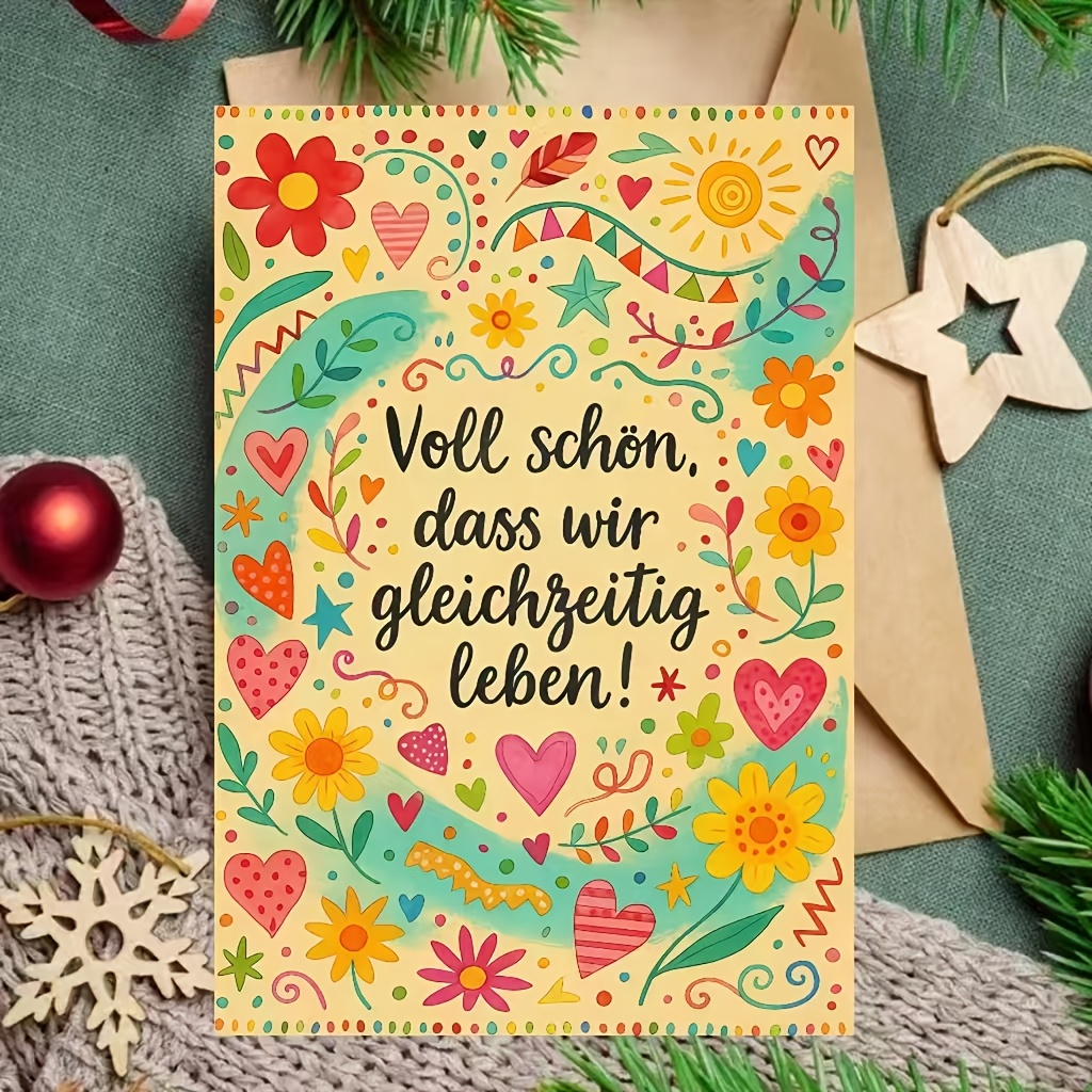 Image of A Friendship Greeting Card, With Colorful Heart Patterns, Is To Of Shared Life. Suitable For