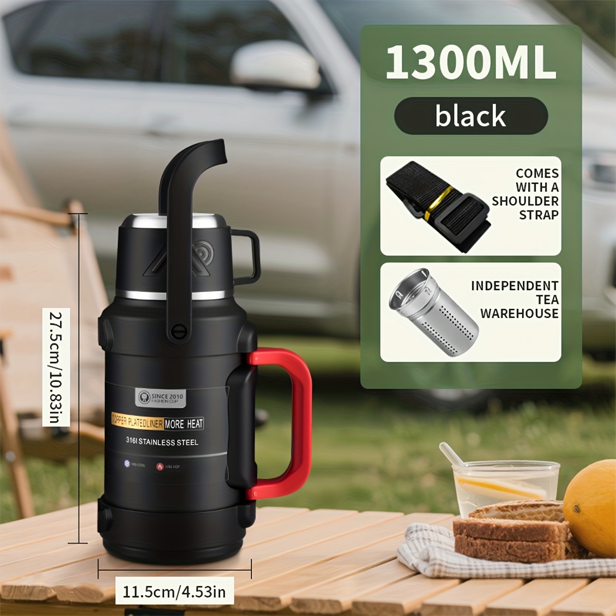 1pc Large Capacity Insulated Bottle, Insulated Kettle, Insulated... product image 16
