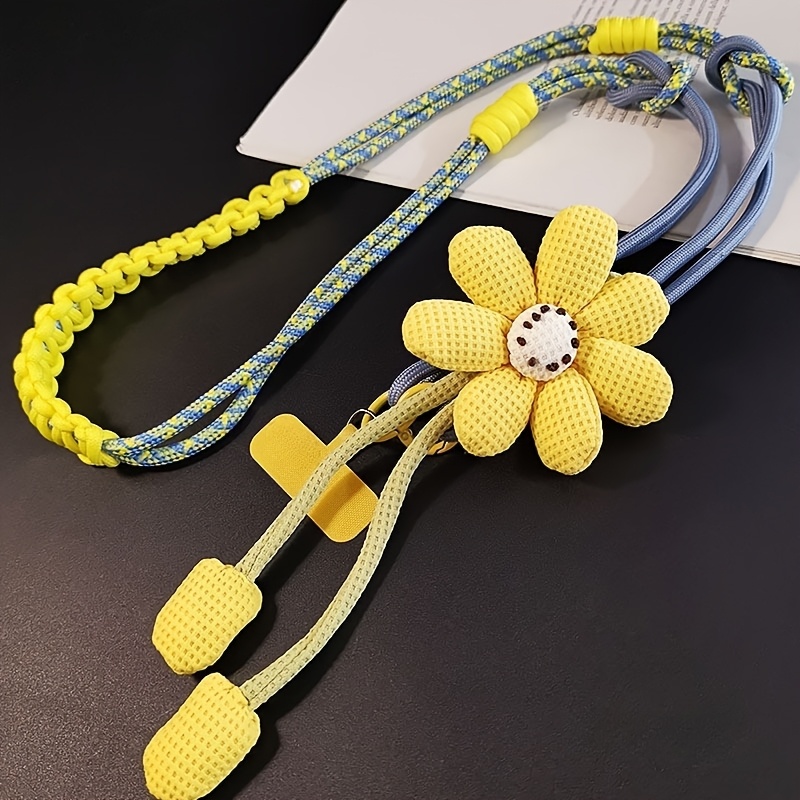 TEMU Women's Phone Lanyard, Crossbody, Neck And Wrist Strap, Multi-functional Woven Rope, For Outdoor Travel And Hiking