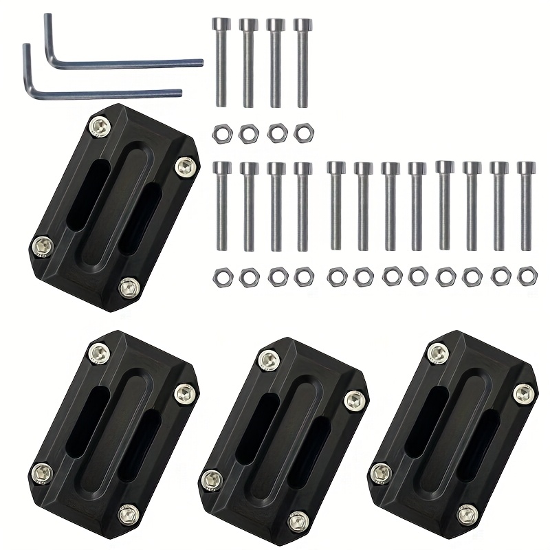 TEMU 2pcs/4pcs, Protection de de Moto, Bloc de Protection de Moteur de Moto, Adapté pour la Protection de Barre d'Impact de Tube Rond 22/25/28Mm,