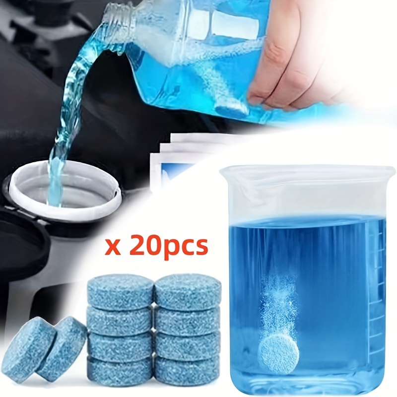 photo de l'article 20pcs nettoyant solide pour pare-brise de voiture,   effervescents pour essuie-glace et vitre,   nettoyantes   concentrées détergent