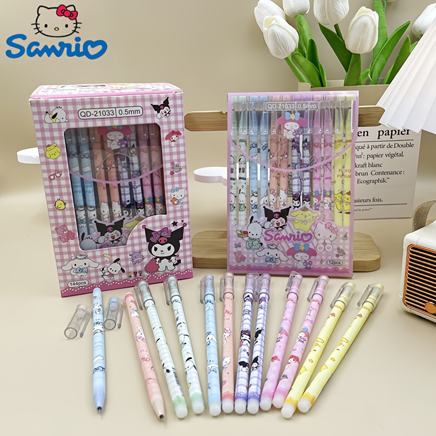 

Sanrio Hellokitty Retractable - 12pcs Box, Plastic , Ergonomic, & Drying Ink, For & Gifting,