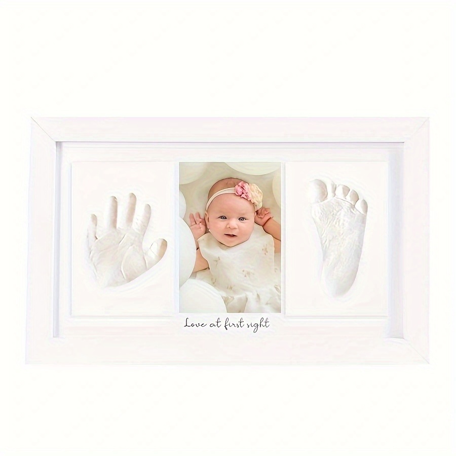 Image of Decorative Pet Photo Frame With Text - Clay Kit, Clay Handprint Keepsake Frame, Diy Photo Frame Decoration Gift, Dog Paw , Made Into A Gift
