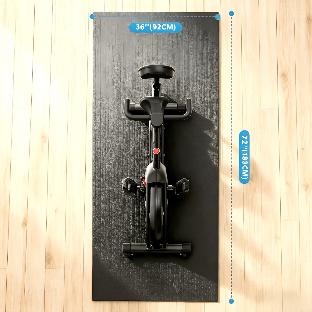 1pc Home Gym Treadmill Mat, Anti-vibration Noise Reducing Heavy Duty Non-slip Floor Protector For Hardwood & Carpet, Fits Elliptical Bike Weight Bench