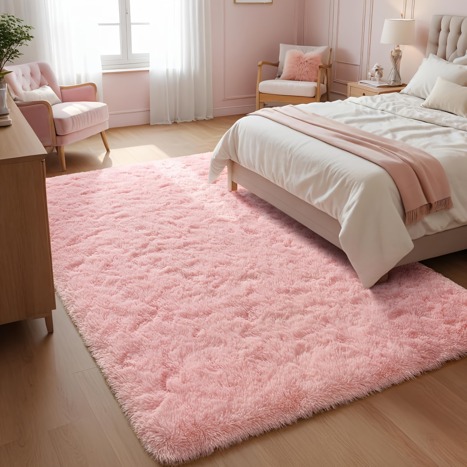 TEMU Dark- Solid Long Plush Carpet, -friendly Soft Decorative Rug, Lightweight And Portable, Easy To Care For, Long Strip Carpet, Suitable For Shoe