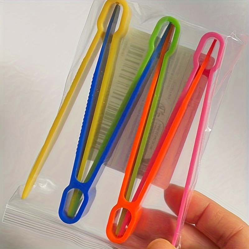 5pcs Premium Fine-grip Plastic Tweezer Set - Durable, Non-electric, Tools For Precise Picking, Educational Activities, Biology Study, Crafting, And Hobby Projects - Ideal For Students, Teachers, And