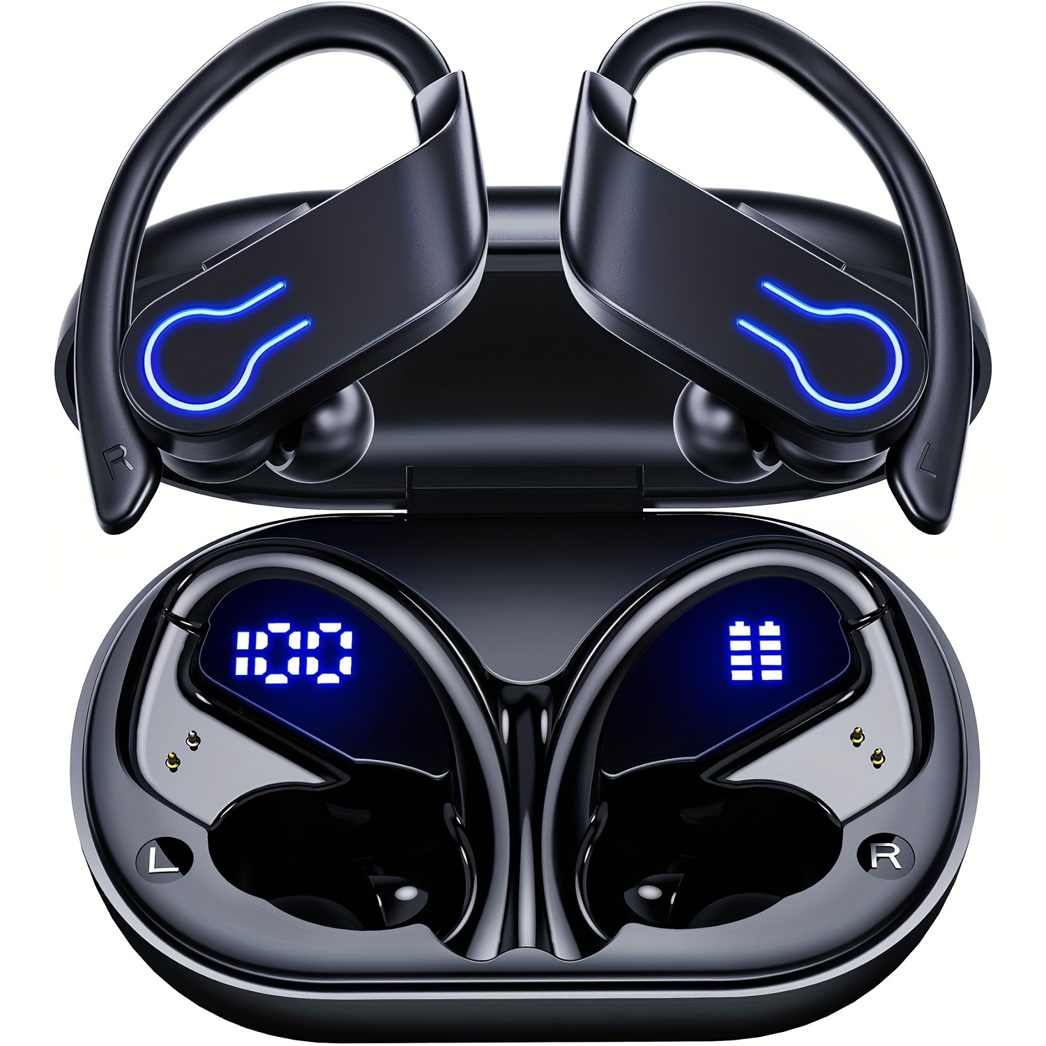 

- Wireless Headphones, Earloop Conduction Headphones 120 Of -in Enc Charging Led Display, Compatible All Smartphones, Suitable For Running Driving Officeholiday