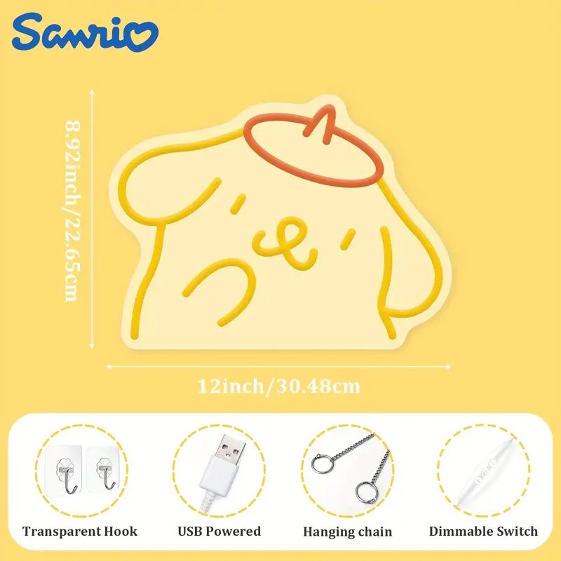 1pc dog neon sign wall decor vibrant orange led kawaii night light usb powered with switch cute bedroom decor for girls teens birthday gift for fans teenage room lighting design Product details 3