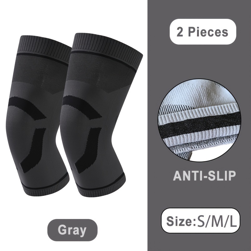 Image of 2pcs Ultra-thin Breathable Knee Support Sleeves For Men And Women, Unisex Warm And Comfortable Compression Knee Brace, Comfortable And High-elastic Knee Support, 2 Colors , Perfect Gift For