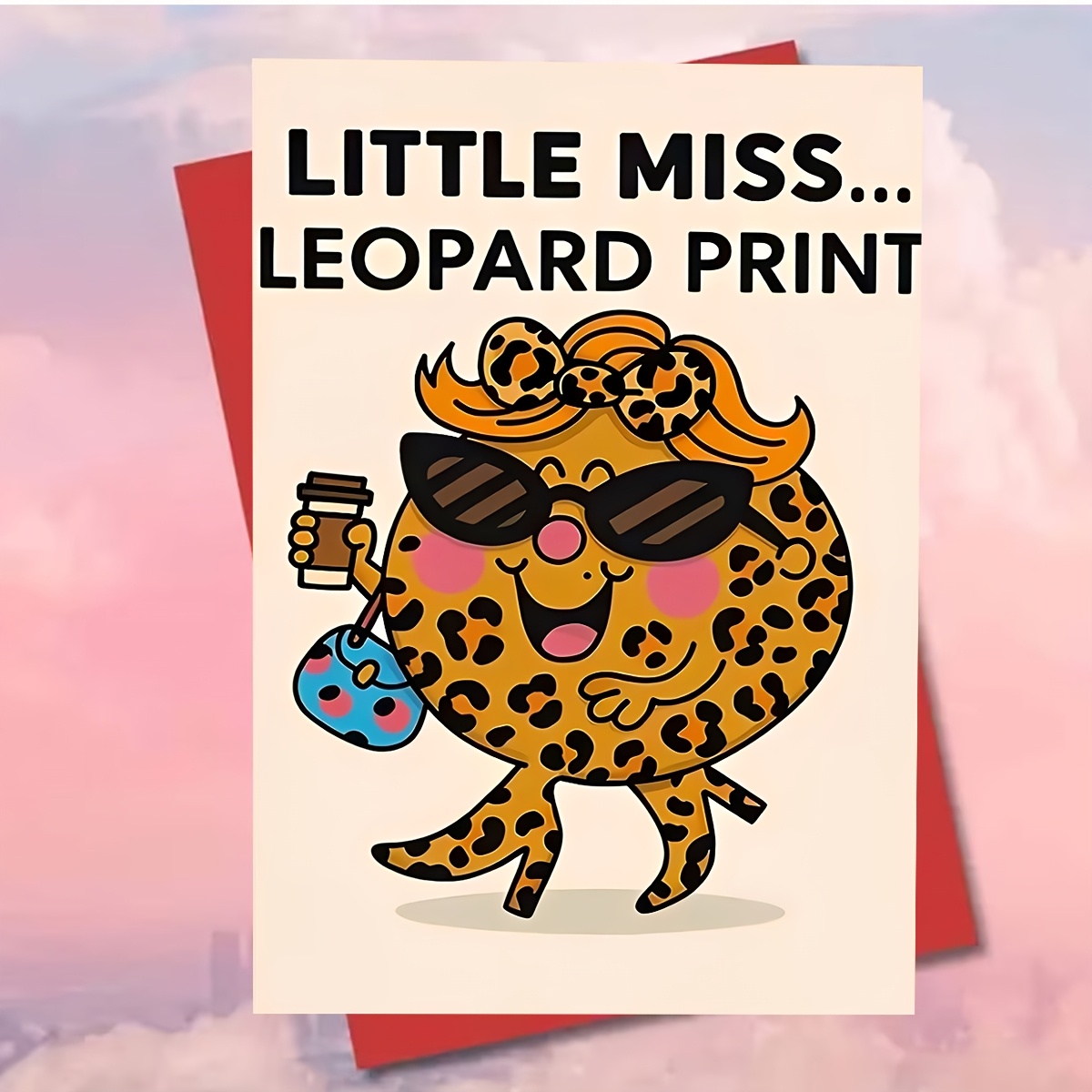 TEMU A Fun Cartoon Birthday Card With A Stylish Leopard Print Design. A Fun Gift For Family, And Colleagues, Perfect For Birthdays And Anniversaries.