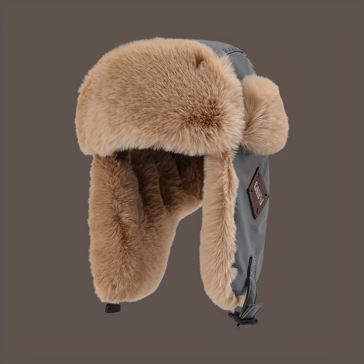 Bonnet Pilote d'Hiver Isolé pour Hommes avec Oreillettes - Bonnet Thermique Rempli de Cuir PU Chaud & Bordure en Fausse Fourrure, Bonnet pour Ski/Snowboard/Randonnée par Temps Froid - Cadeau de Noël Idéal pour les Activités en Plein Air (Style Élégant)