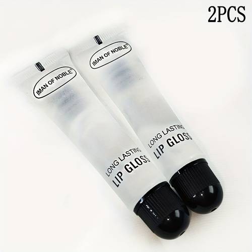 1 2pcs shiny transparent lip gloss moisturizing lip oil full lips gloss base high gloss end lip gloss for a shiny lip