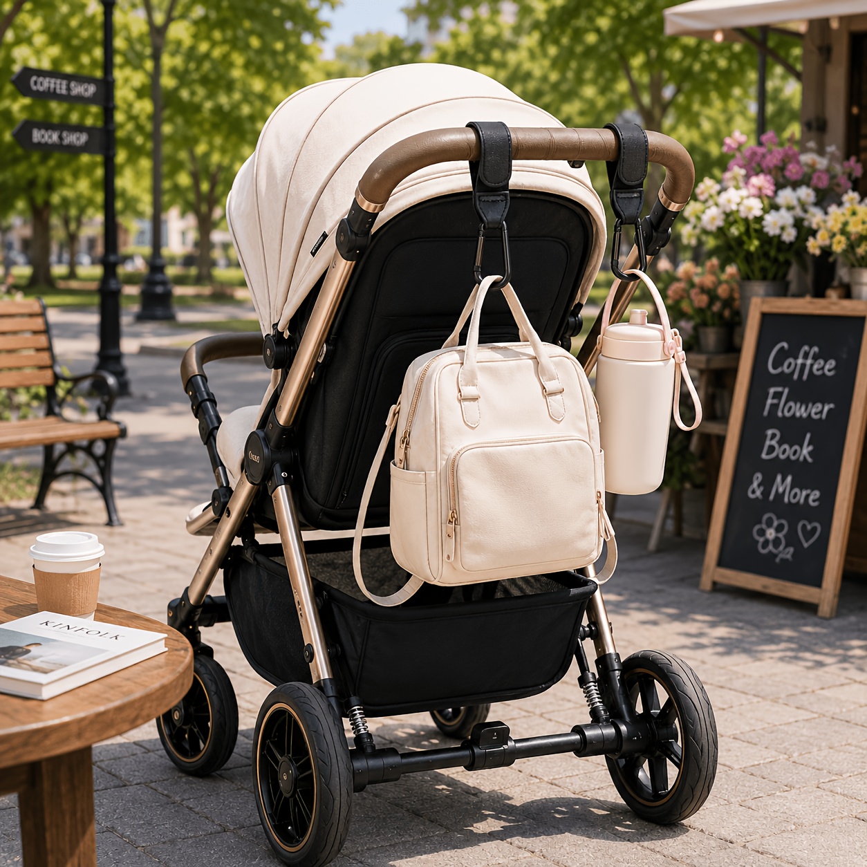 TEMU 2 Portable Stroller Hooks, Stroller Hook , Suitable For Most Strollers, Can Hang Diaper Bags And Shopping Bags, Practical , Multiple Colors ,