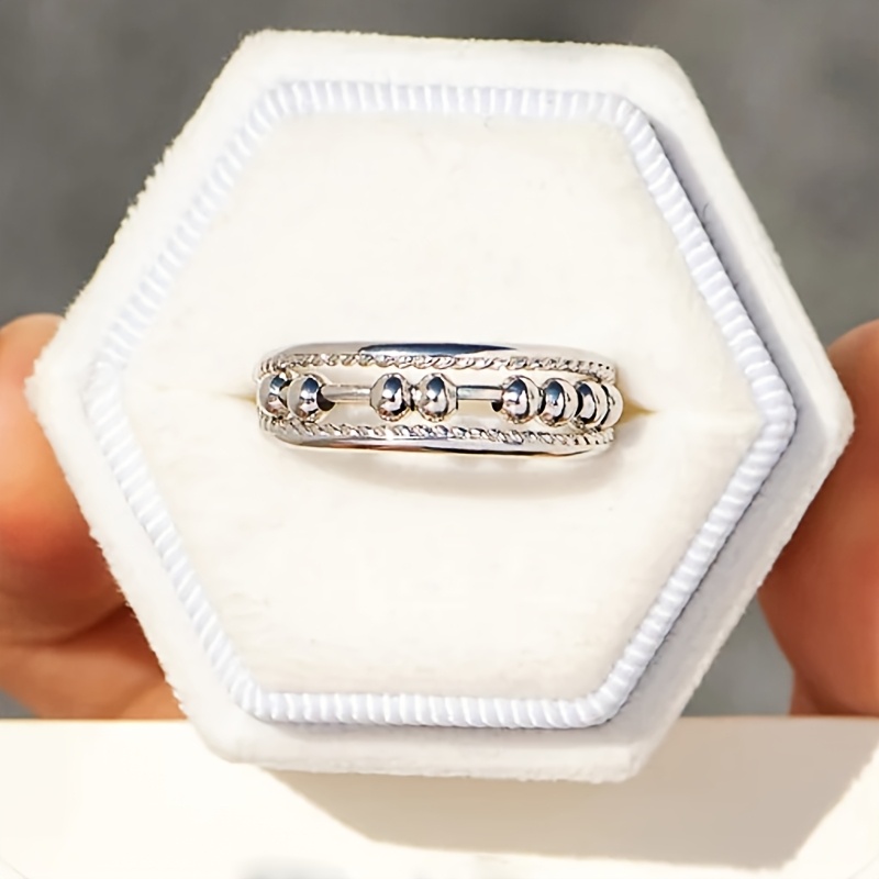 Women's Stylish Adjustable Bead Ring, Exquisite Design