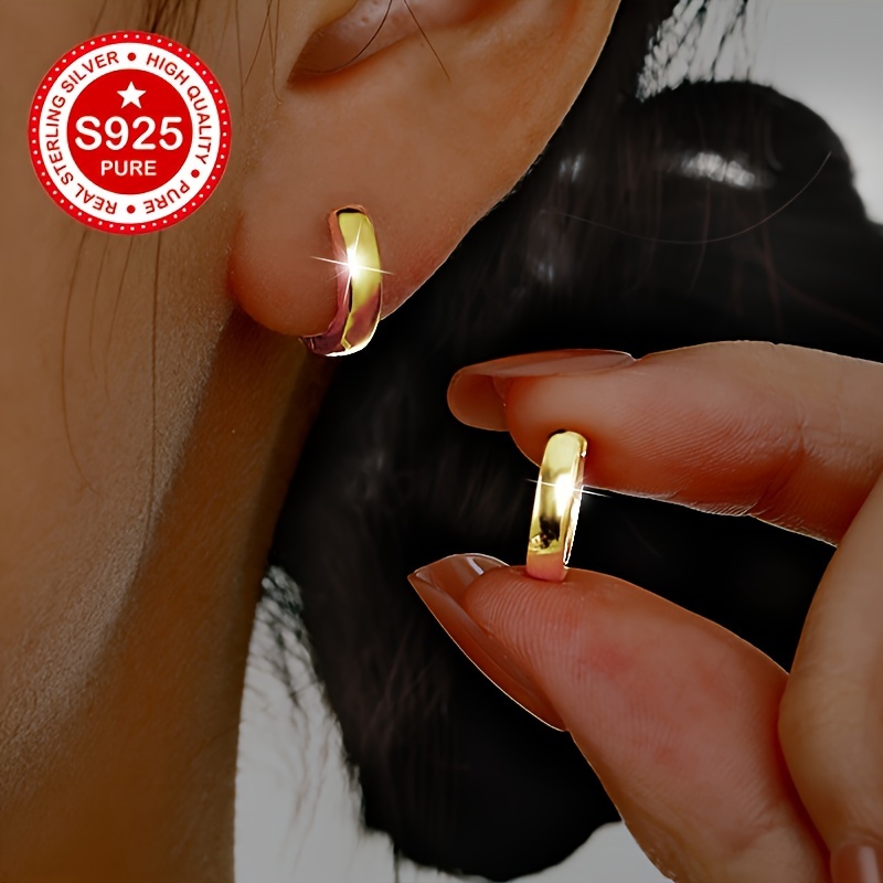 925 Pure Silver Hypoallergenic Circle Earrings