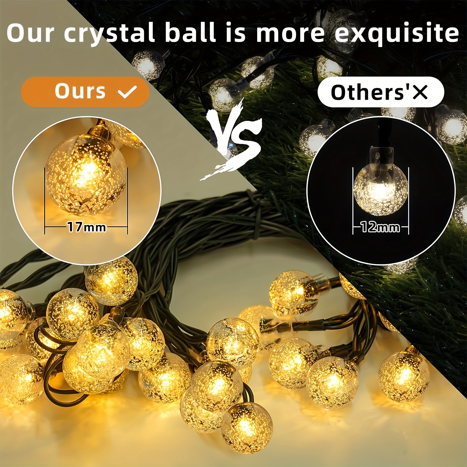 Smart Solar Crystal Lights with 12 Lighting Modes