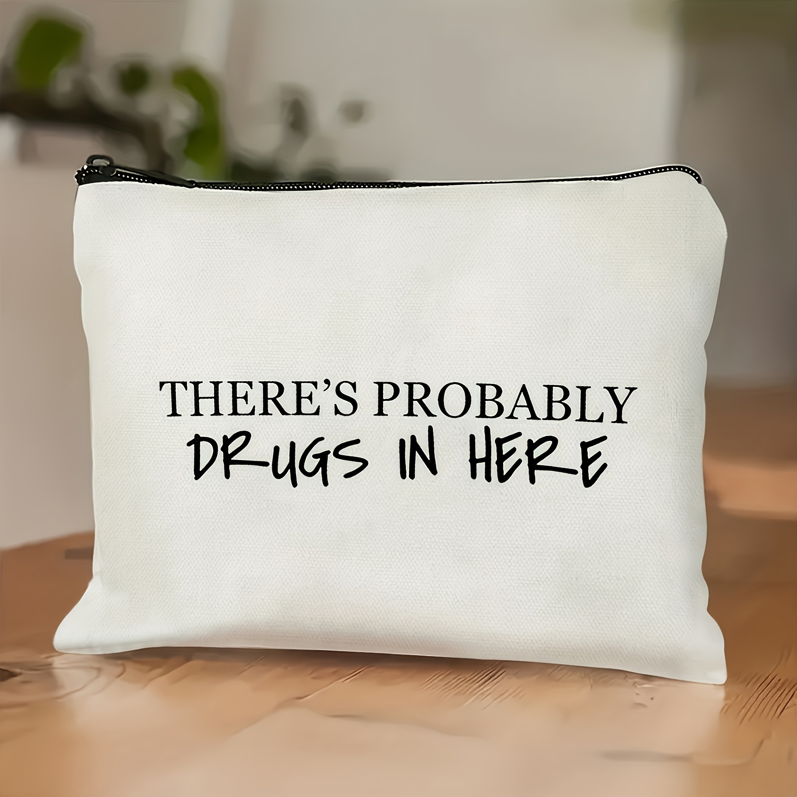 TEMU 1pc Fun Medicine Bag | Approximately A Medicine Zipper Pouch, , Tsa | Ideal Gift For Daughter, Son, Wife, Husband, Double-sided Cosmetic Pouch