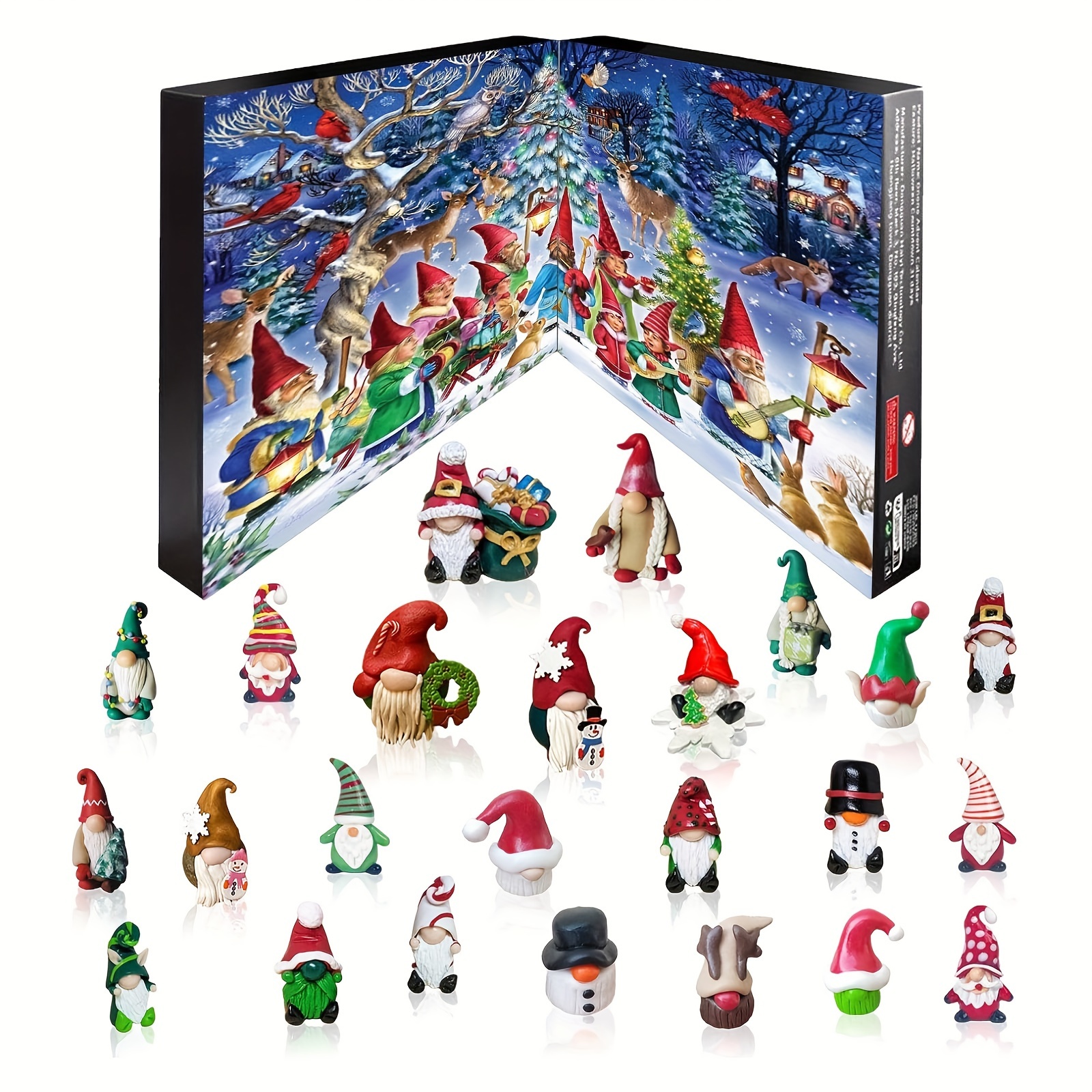 

1pc 2024 Christmas Advent Calendar With 24 Collection Decorations, Holiday Theme 24-day Countdown Mystery Box, Christmas Indoor Decorations, New Year Holiday, Birthday Gift