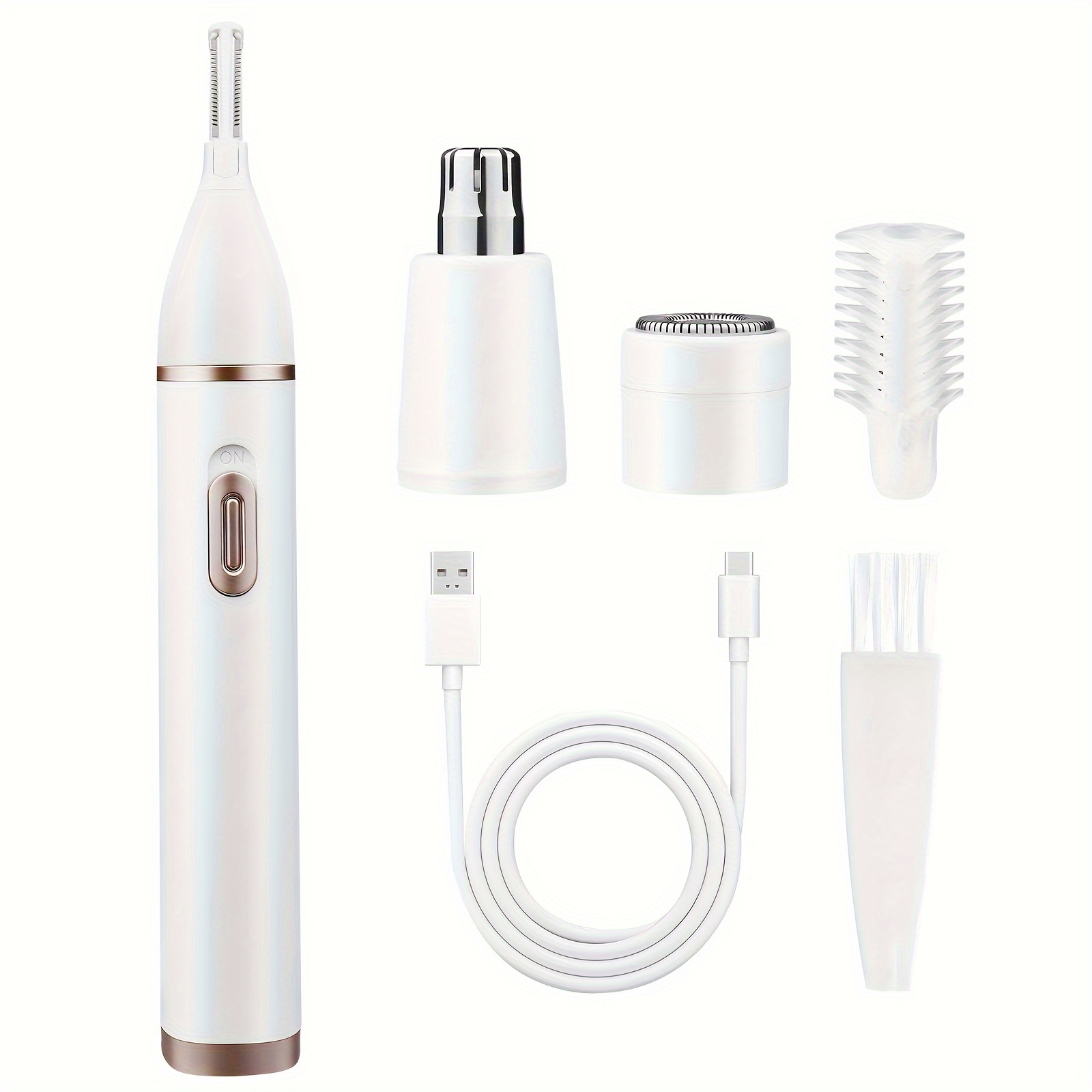 TEMU Nose Hair Trimmer For Women Men - Electric Ear And Nose Trimmer Rechargeable Eyebrow Trimmer, Portable Facial Hair Removal For Face Ear Nose