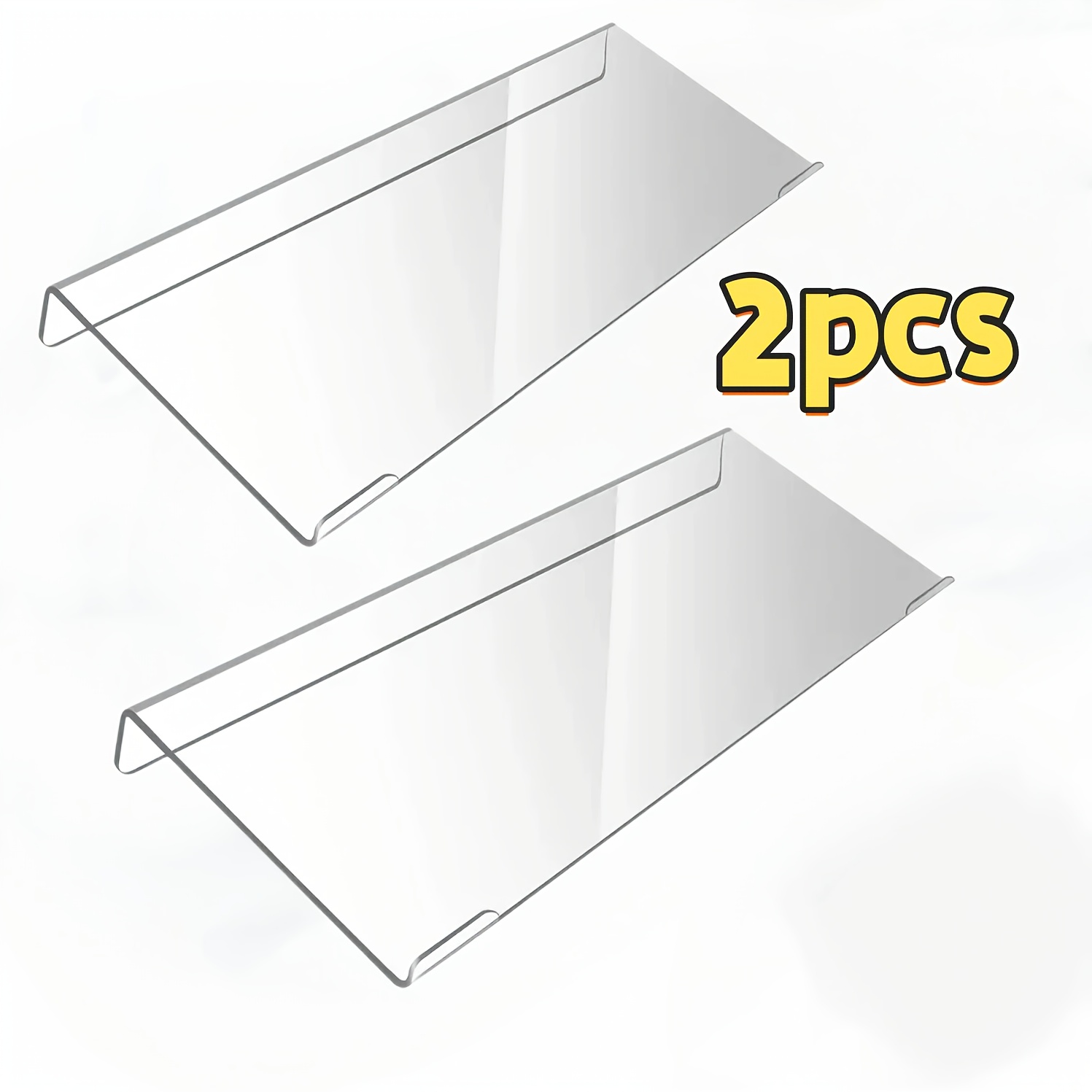 TEMU 1pc Out Of 2pcs Acrylic Keyboard Riser - 2 Colors Available Black And Transparent, Compact Desktop Lift, Suitable For Keyboards And Mini Pcs,