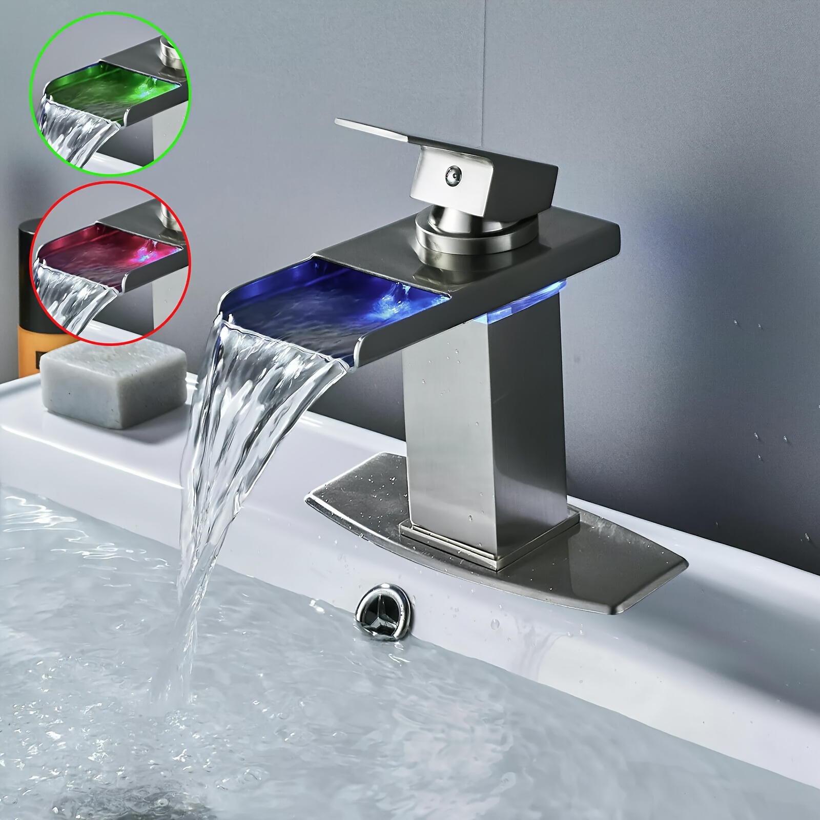 

Bathroom Faucet Led 3 Faucet 1 Bath