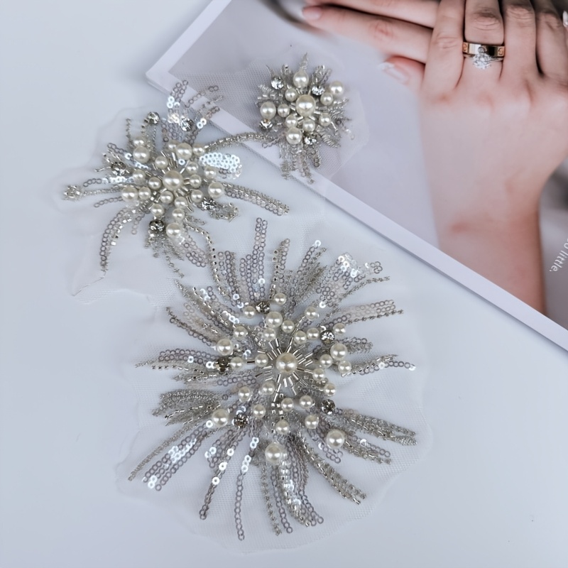 Fireworks Design Embroidered Patch for Wedding Gowns