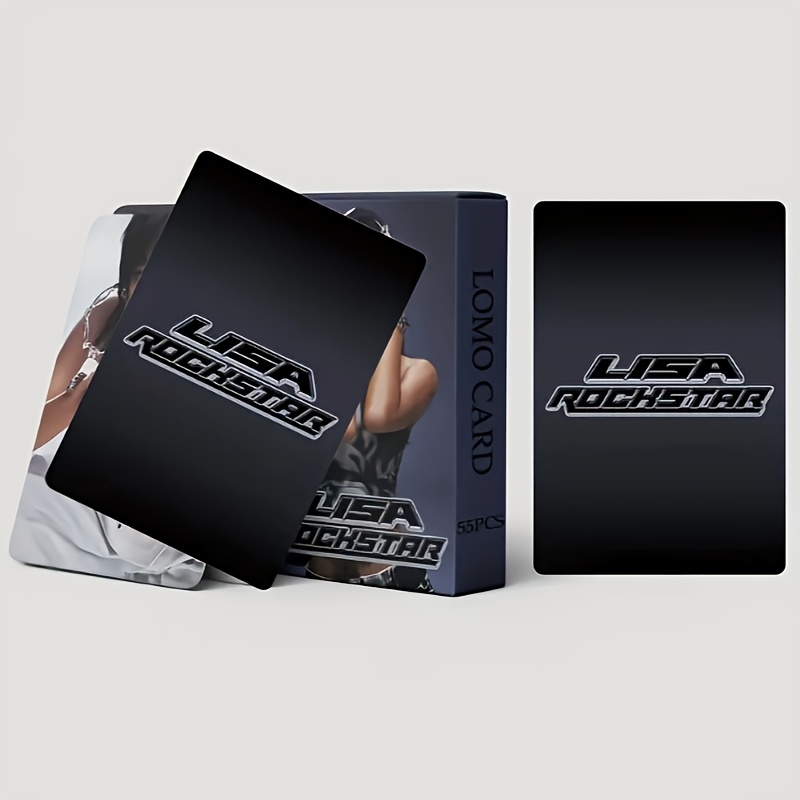 TEMU 55pcs Rockstar Kpop Greeting Cards, Including "rockstar" Album And Case, Lomo Greeting Cards, Korean Greeting Cards, With Photo Cards For Fans,