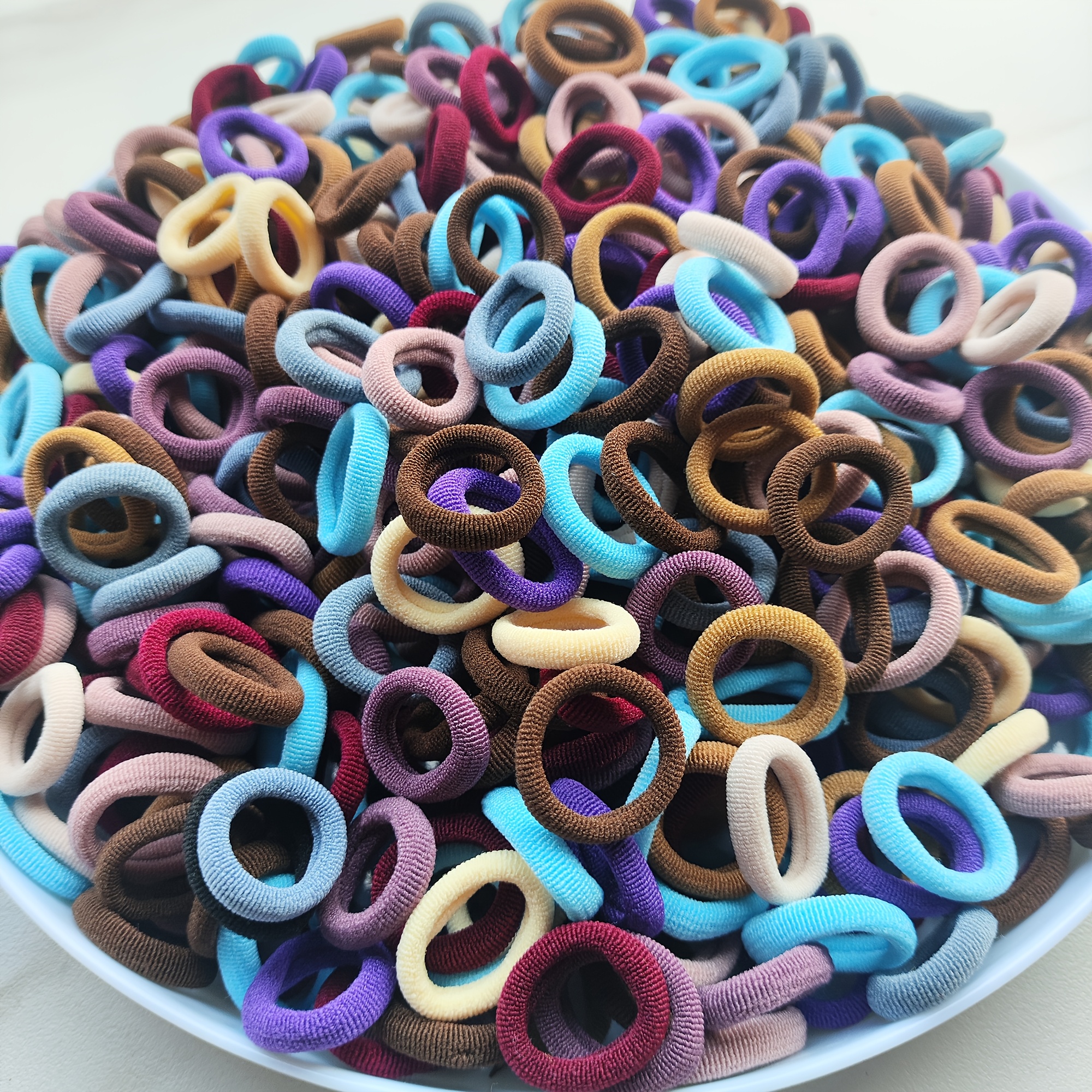 76pcs Multi-Color Elastic Hair Ties, Strong Hold