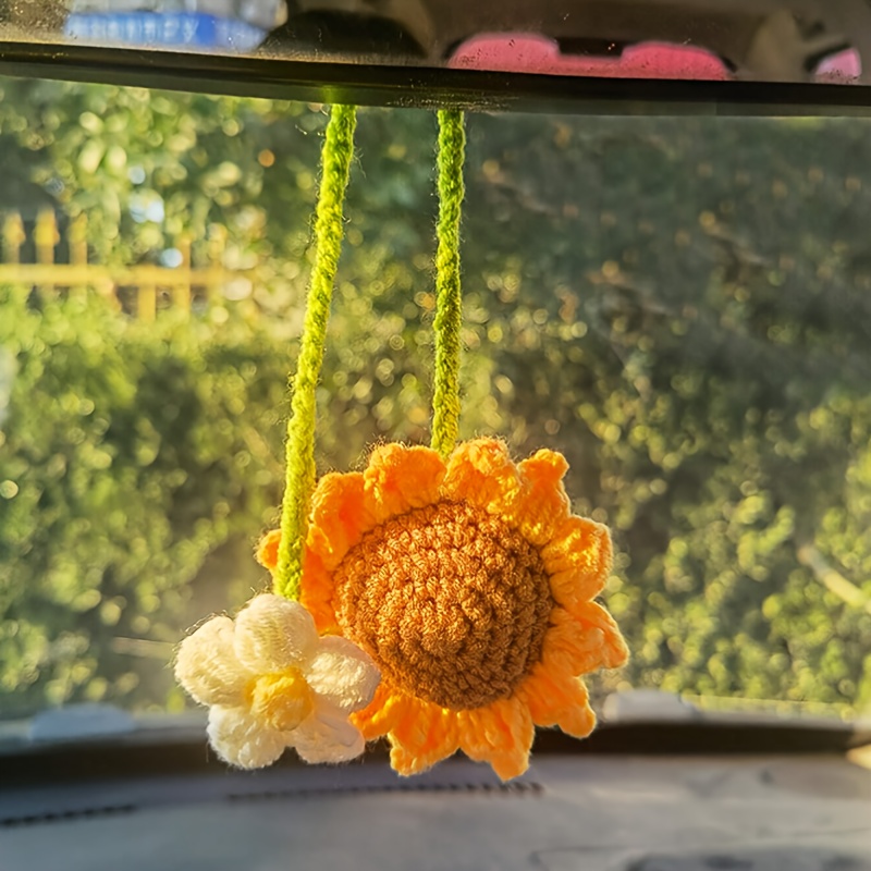 

Décoration De Voiture En Forme De Pendentif Tissé À La Main Avec Un Motif De Tournesol