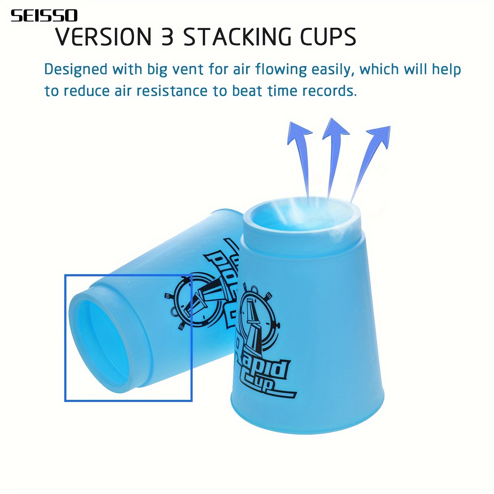 Set D'entraînement Speed Stacking 12 Pièces - Gobelets Empilables Compétition Pour Fêtes Et Jeux Rapides