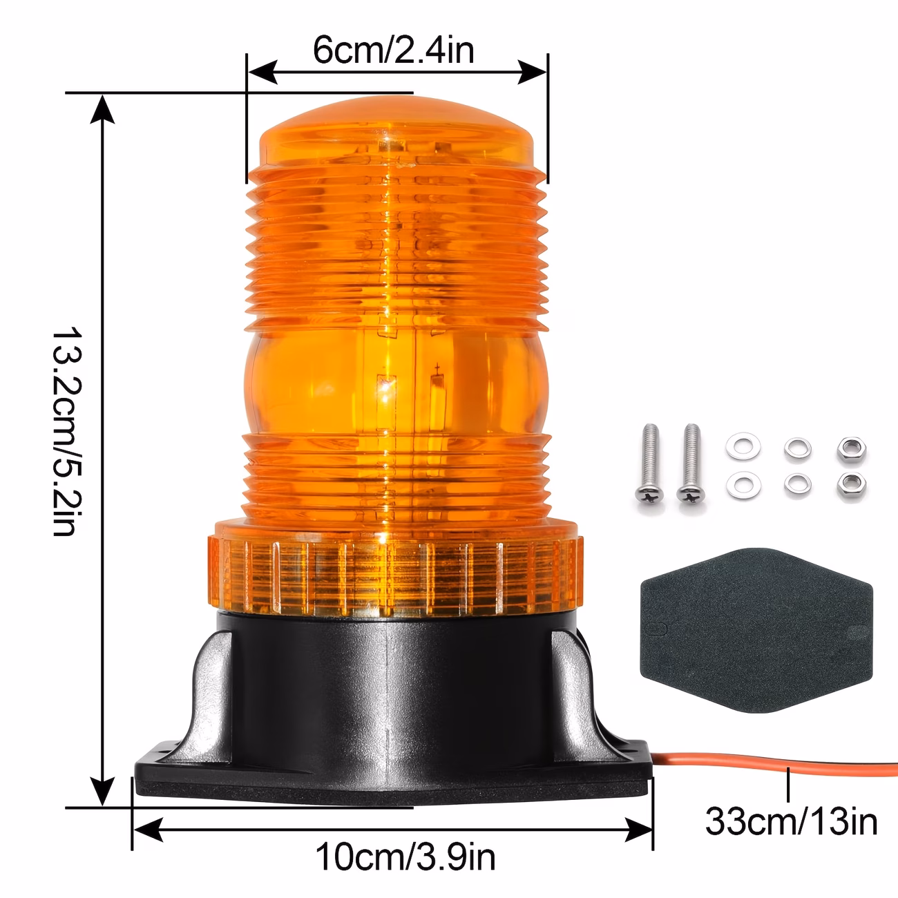 2 парчиња led строб светла, 12v-24v килибарени 30 led предупредувачки безбедносни трепкачки светла за виљушкар, камион, трактор, колички за голф, utv, автомобил, автобус Детали за производот 1
