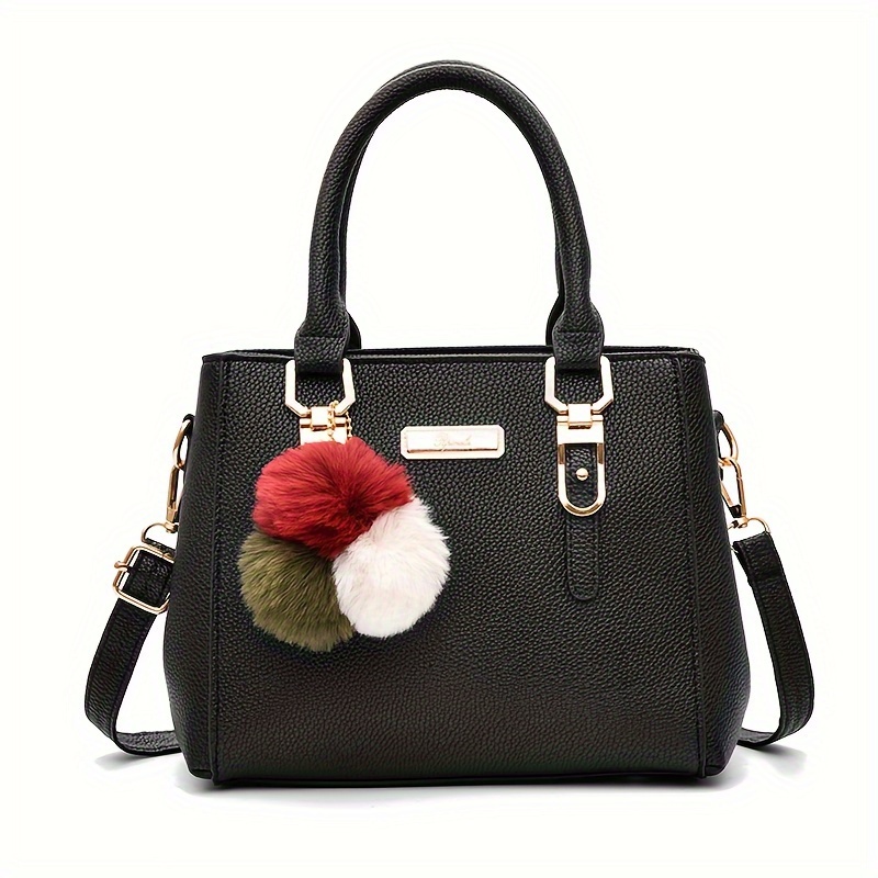Fashionable Double-layer Large-capacity Ball Shoulder Crossbody Handbag For Women