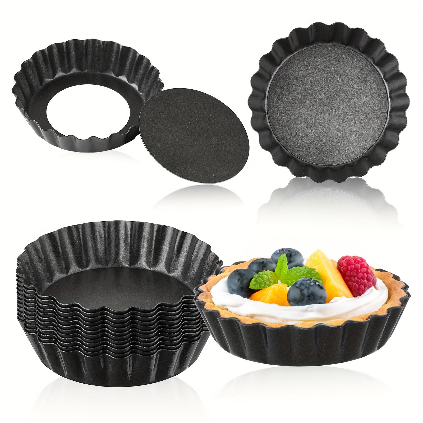 

de moules à , moules de en inoxydable antiadhésif, moules tartes, et tartes aux fruits, fournitures de polyvalentes , 3/5/6 pouces , Halloween, Pâques, Hanukkah,