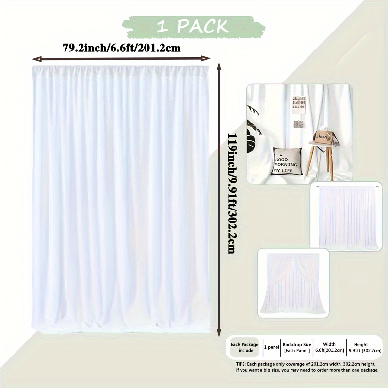 White Backdrop - Polyester Fabric for Events