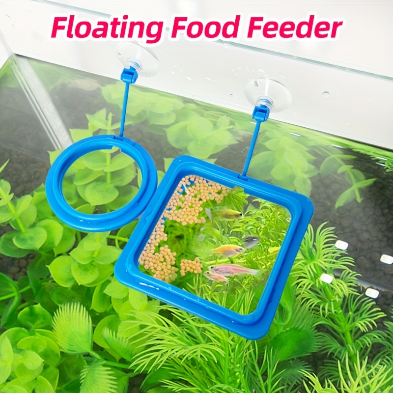 

1pc Or 2pcs Fish Fish Food Feeding Ring Anti-spread Plastic Feeding Ring Aquarium Round Feeder Anti-slip Aquarium Feeding Ring