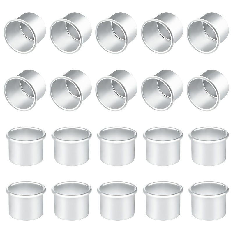 A Pack Of 20 Candle Holders, Small Candle Nozzles, 22 Mm In Diameter, Small Metal Tapered Candles, Tapered Candle Sleeves, Candle Inserts, Birthday Table Candles, Table Decoration, Living Room