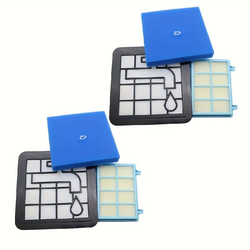 Image of 2 Sets Of Reusable Washable Motor Foam Filter Kits Are Suitable For Power Fc9331/09 Fc9332/09 Fc8010/01 Vacuum Cleaner Replacement Filters
