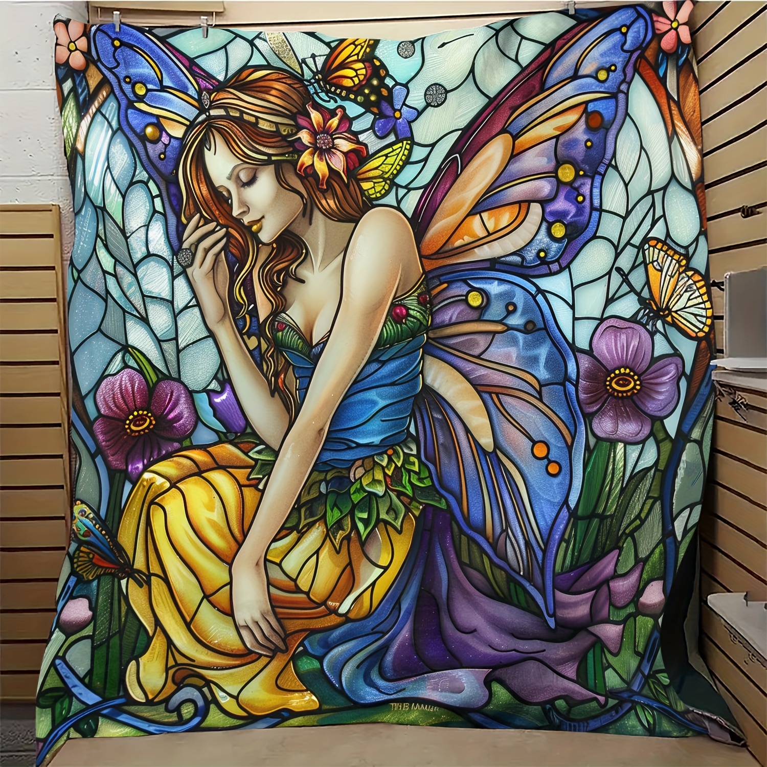 

Cozy Watercolor Butterfly Fairy Flannel Throw Blanket - Perfect Gift For Friends, Soft & Warm For All Seasons