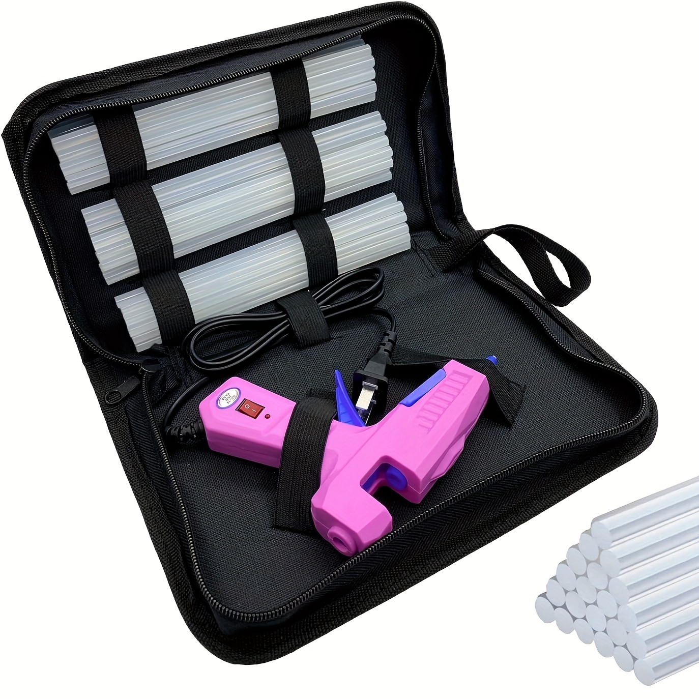 TEMU 30w Hot Melt Glue Kit With 30pcs 0.27x5.9 Inches (7x150mm) Glue Stick For School Crafts Diy Arts And Repairs