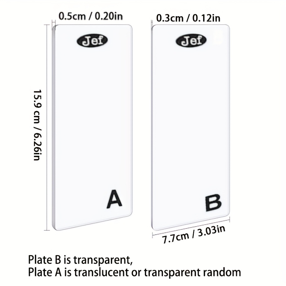 E-shop 2 Stück JEF Klare Acryl-Schneideteller A & B - Ideal für DIY-Stanz- & Prägung, zu Craft Buddy 838S Serie & Ähnlichen Stanzmaschinen mit 3.03in