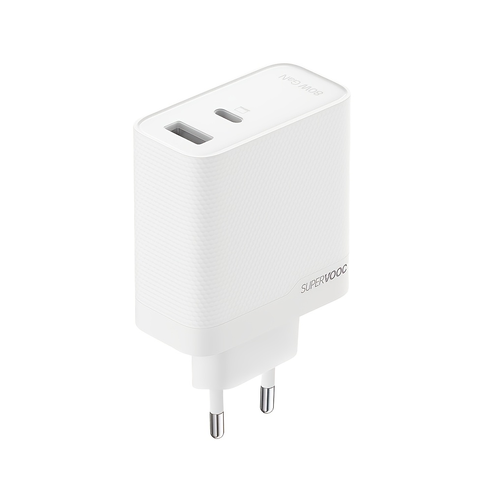 Realme 80W Dvojni vtični GaN adapter s hitrim polnjenjem, za Realme GT7/GT 7T/ Pro/GT6/GT 6T/GT2/GT Neo 3/14 Pro/14