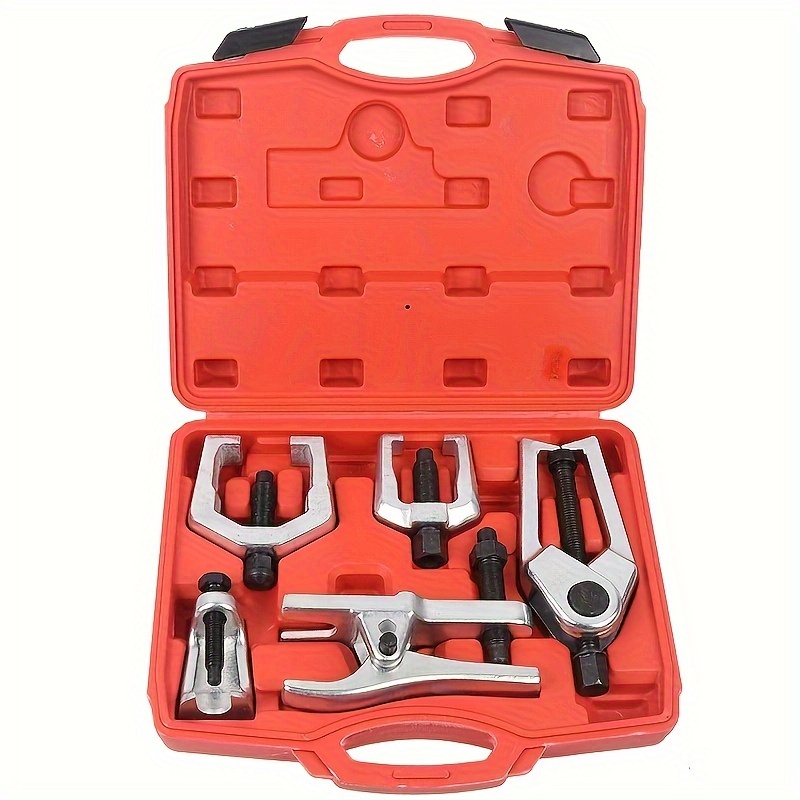 

5-in-1 Ball Joint Separator, Pitman Arm Puller, Tie Rod End Tool Kit, Splitter Remover Set For Front End Repair, Alloy Material, Uncharged Manual Operation, Without Battery.