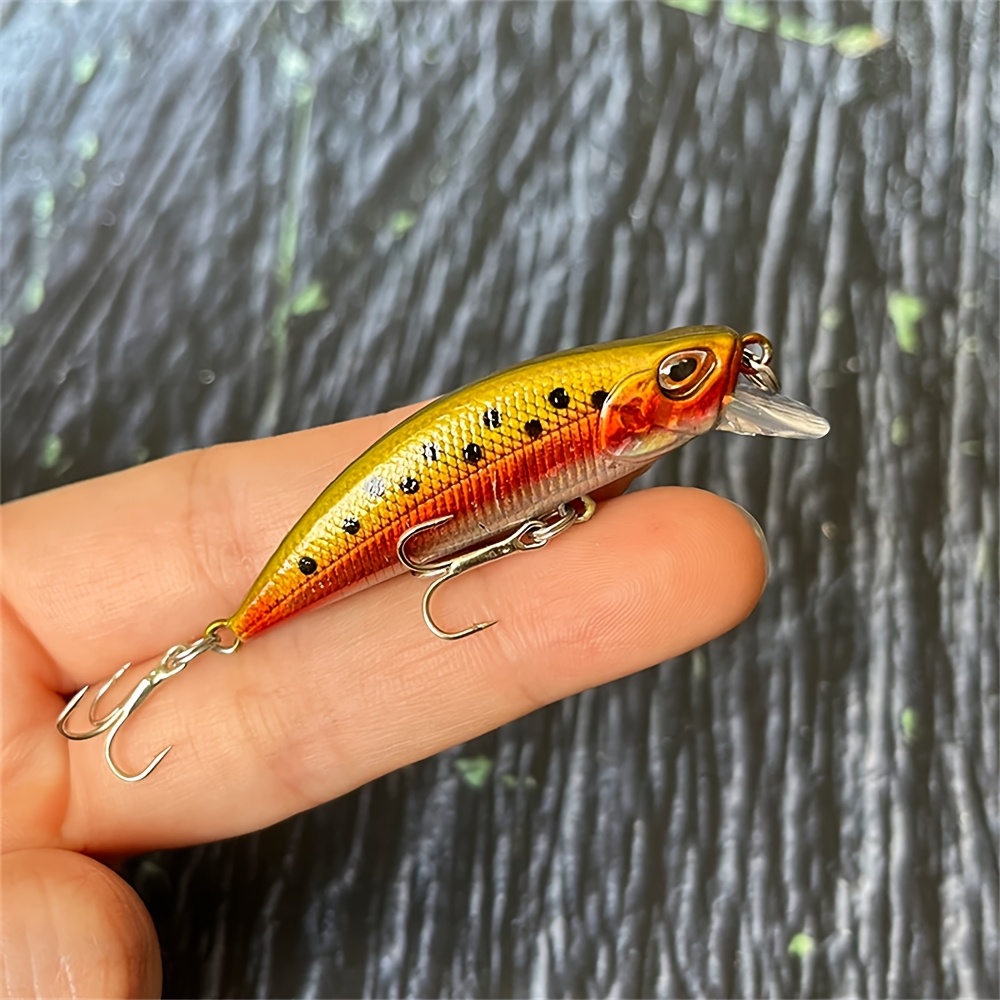 TEMU 1 esca da pesca Minnow pesante 4,8 grammi e lunga 5 , progettata come esca artificiale in plastica a galleggiamento , crankbait adatta per la