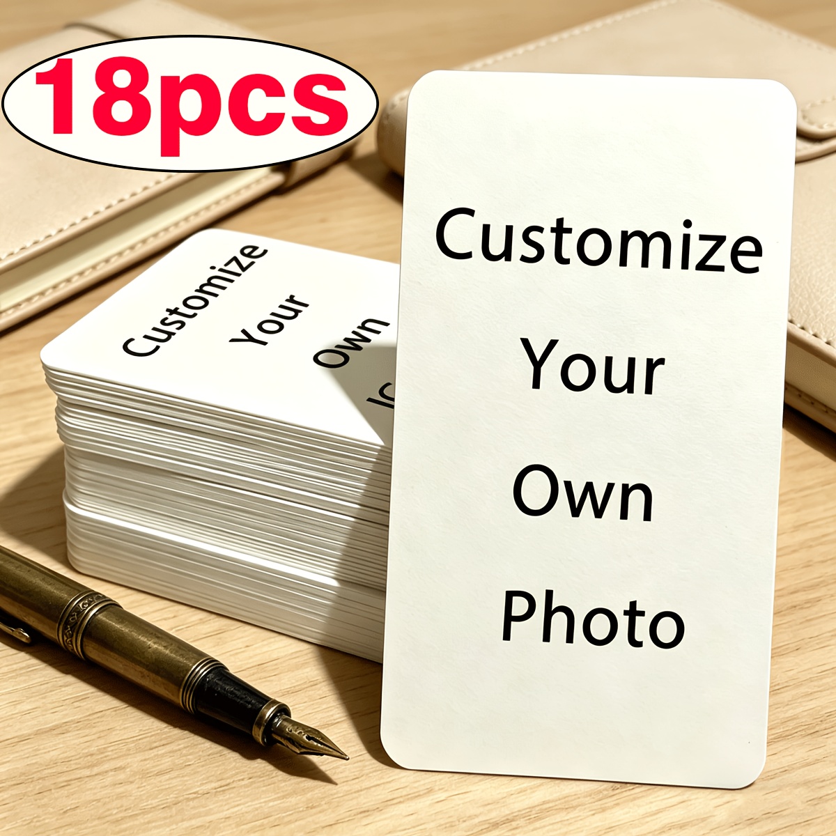 TEMU 18 piezas de tarjetas fotográficas con esquinas redondeadas y acabado , adecuadas para álbumes de recortes, tarjetas coleccionables de /,